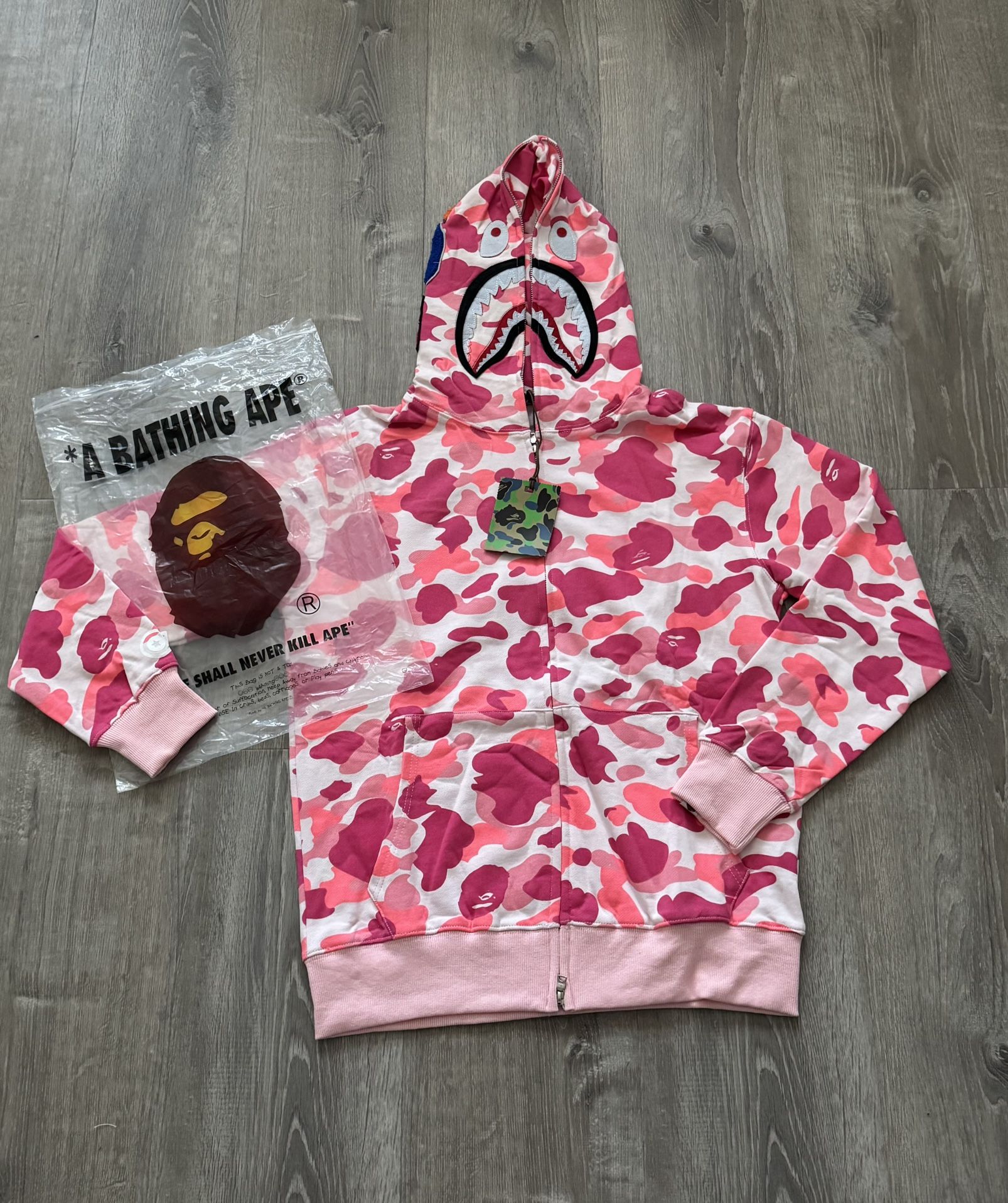 Brand New Shark Bape Zip Up Size Large