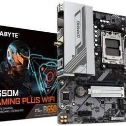 GIGABYTE B650M GAMING PLUS WIFI AM5 LGA 1718 AMD B650 M-ATX, DDR5, PCIe 4.0 M.2, PCIe 4.0, USB 3.2 Gen 1 Type-C, Wi-Fi 6E, 2.5GbE LAN