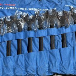 Wrench 10pc Jumbo Metric Combo Set 34mm - 50mm Combination BLACK OXIDE