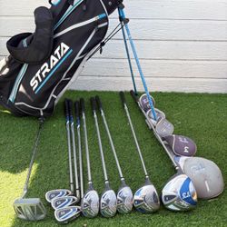 Lady Hagen T3 Left Hand Golf Club Set with Strata Golf Bag