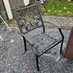 Black Wrought Iron Chair