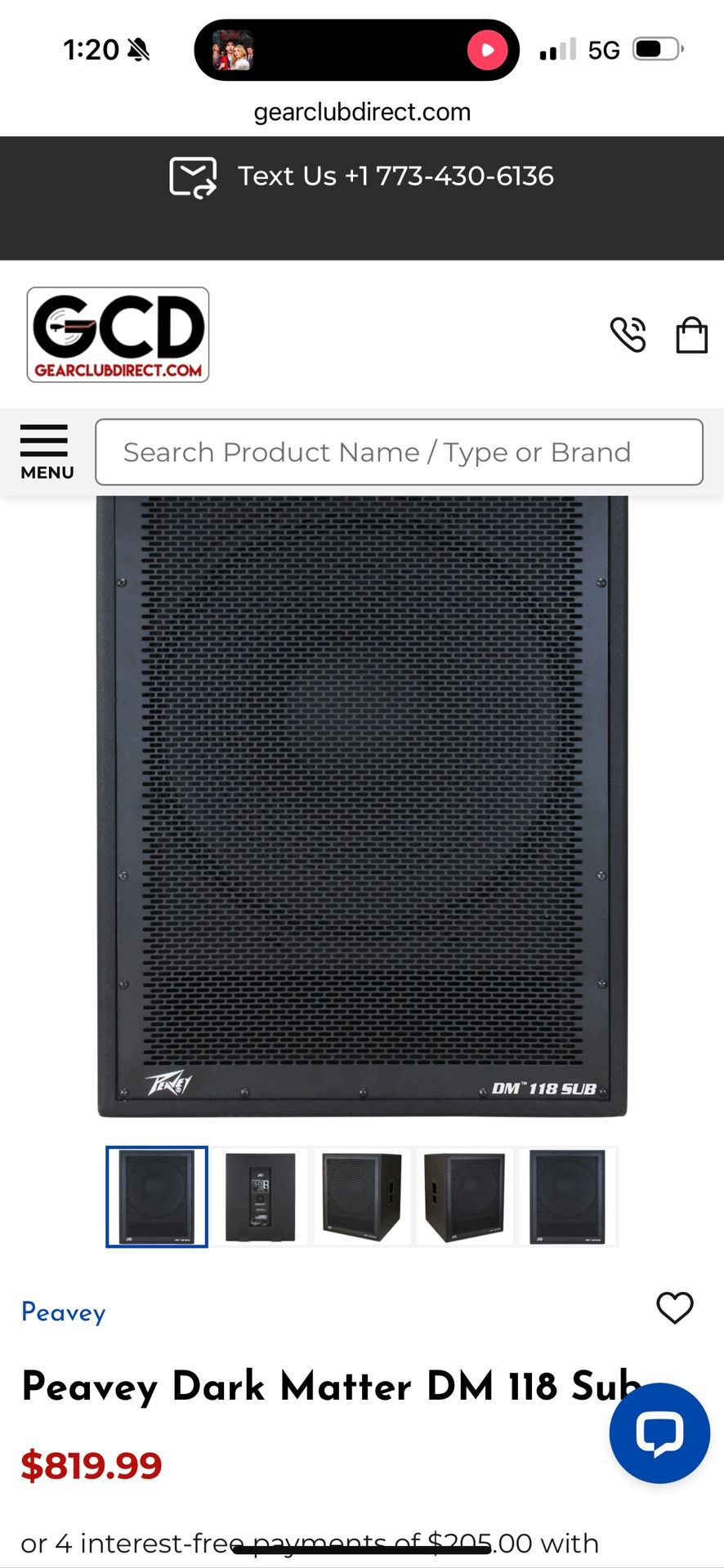 Peavey Dark Matter DM 118 Sub //dm 115 // Dm112