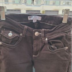 Garage Denim Brown, Low-Rise Flared Jeans