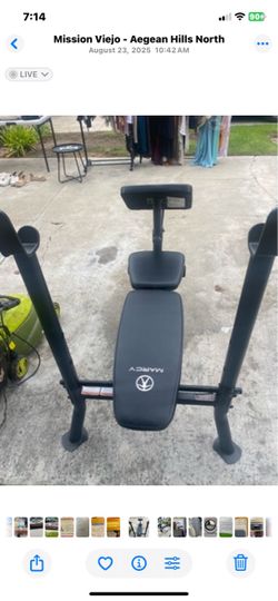 Near new exercise bench, $75