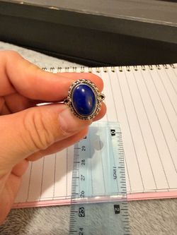 Silver Lapis stone ring