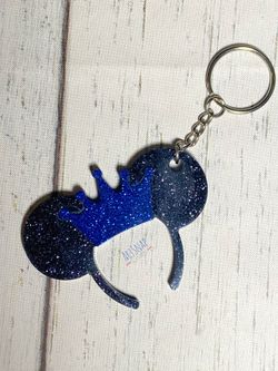 Royal Mickey Glitter Keychain