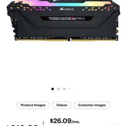 Vengeance RGB Pro 32gb 3600mhz 