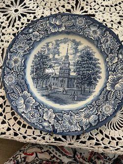 Blue and White old willow Decorative Plate
