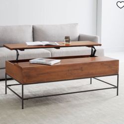 West Elm Coffee Table With Pop Up Storage 