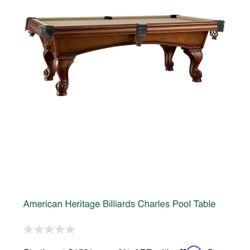 American Heritage 8ft Pool Table 