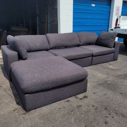 Grey Sectional Couch Modular 