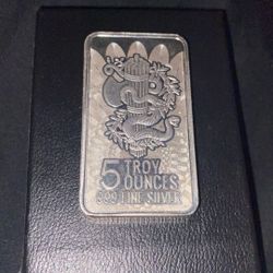 5 OUNCE .999 fine Silver Bar