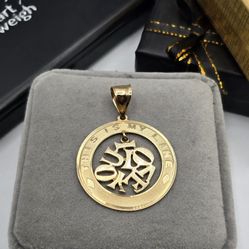 Solid 14kt Gold Love Charm Pendant Dije De Oro 14kt Solido