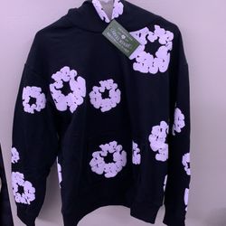 Black and White Denim Tears Pullover Hoodie