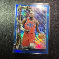 LU DORT THUNDER BLUE CHRISTMAS TOPPS NBA SPORTS CARD!