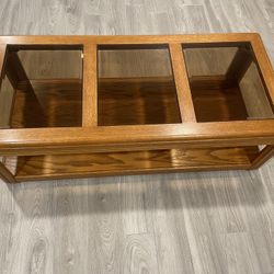 Rectangular coffee table w/Glass Top