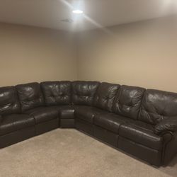 Leather Sofa / Bed