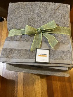 Home Design Bath Towel Set - 4 pc Gray
