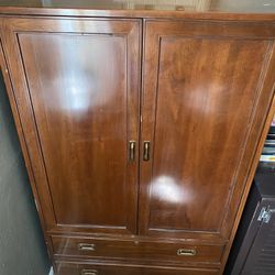 Beautiful Ethan Allen Solid Cherry Large Video Cabinets