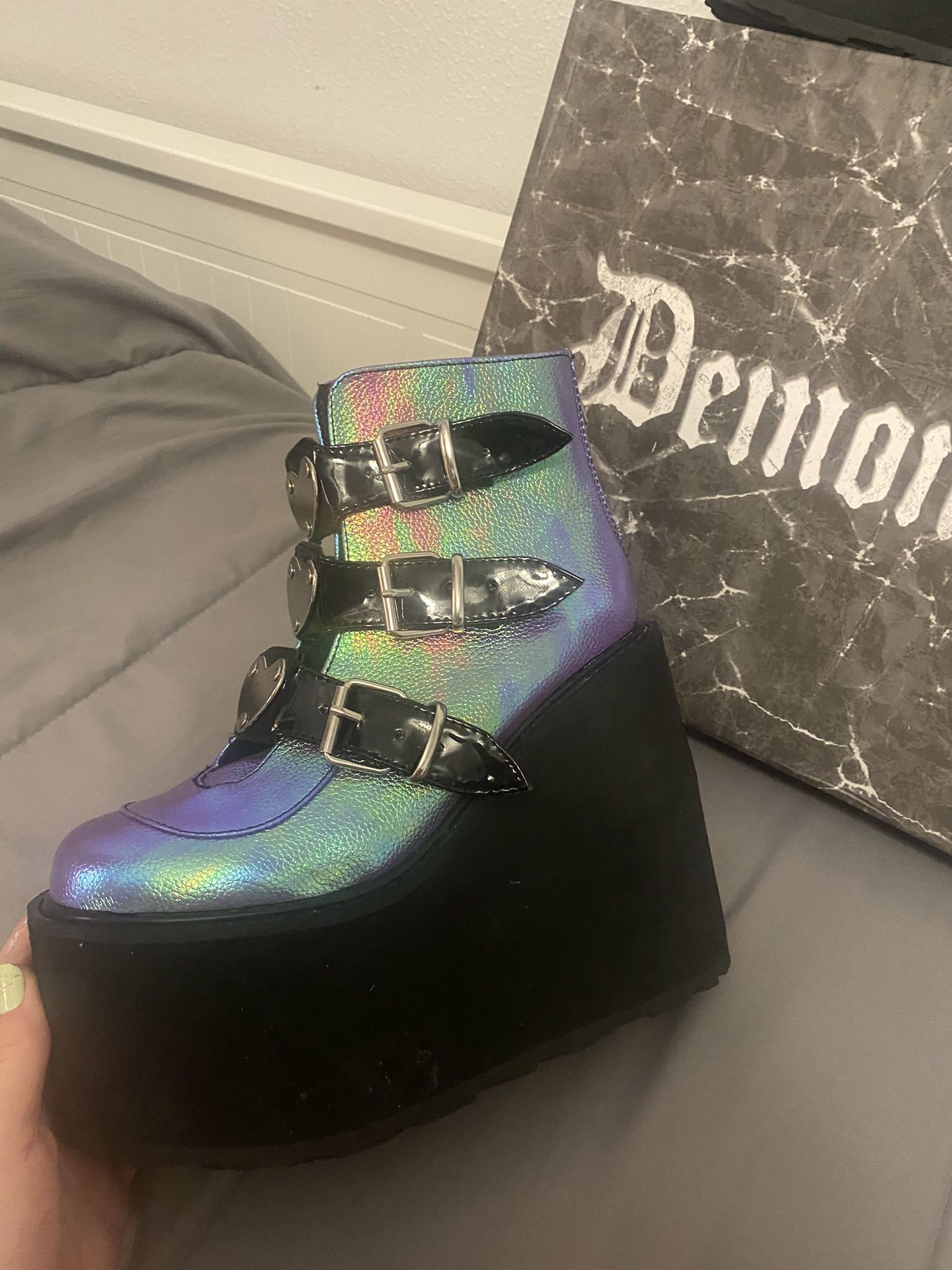 Demonia ‘Swing-105’ Women’s Wedge Purple