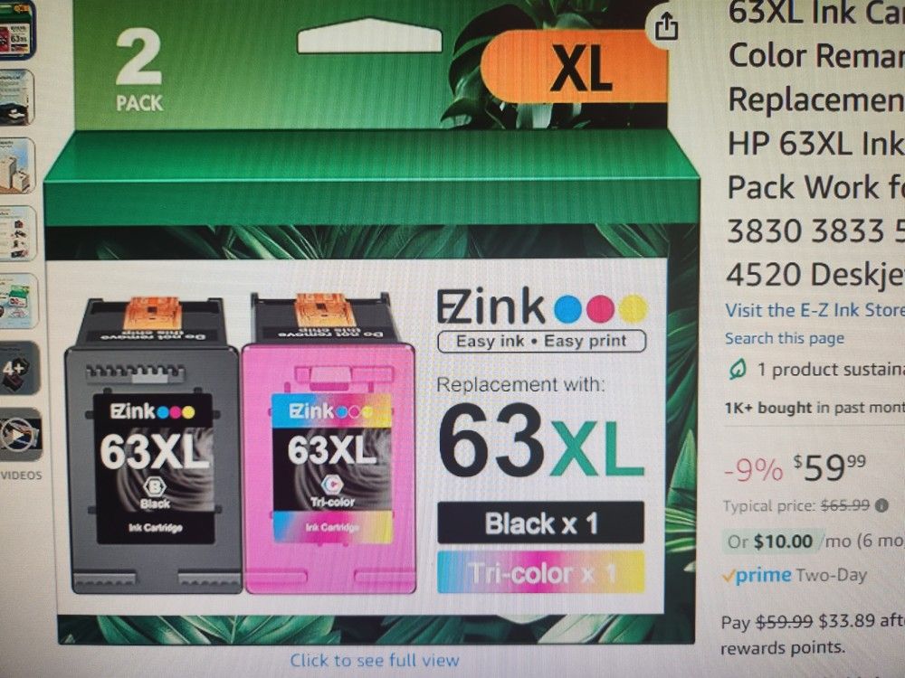 63 XL Toner For HP Printer
