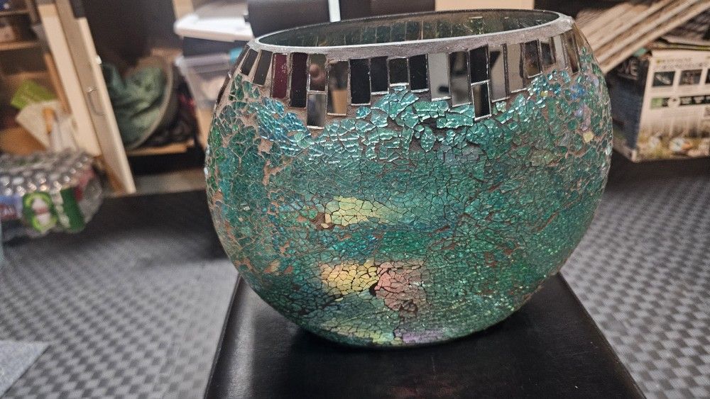 Mosaic Glass Vase