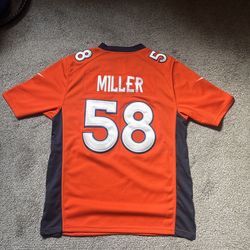 Nike Denver Broncos Von Miller #58 NFL Orange Jersey STICHED Medium