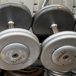Set of 45 lb Ivanco Dumbbells 