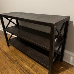 Espresso Brown Shelf/Console Table