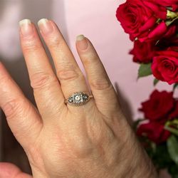 Vintage Style Engagement Ring - Costume