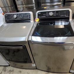 LG Large Capacity 5.5cu Ft Top Load Washer And Gas Dryer Set Or Electric 220volt 