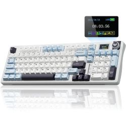 AULA Wireless Mechanical Keyboard S98 Pro, smart display and knob, creamy keyboard in three modes BT5.0/USB-C/2.4GHz, linear switches p 