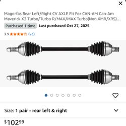 Canam CV axle 