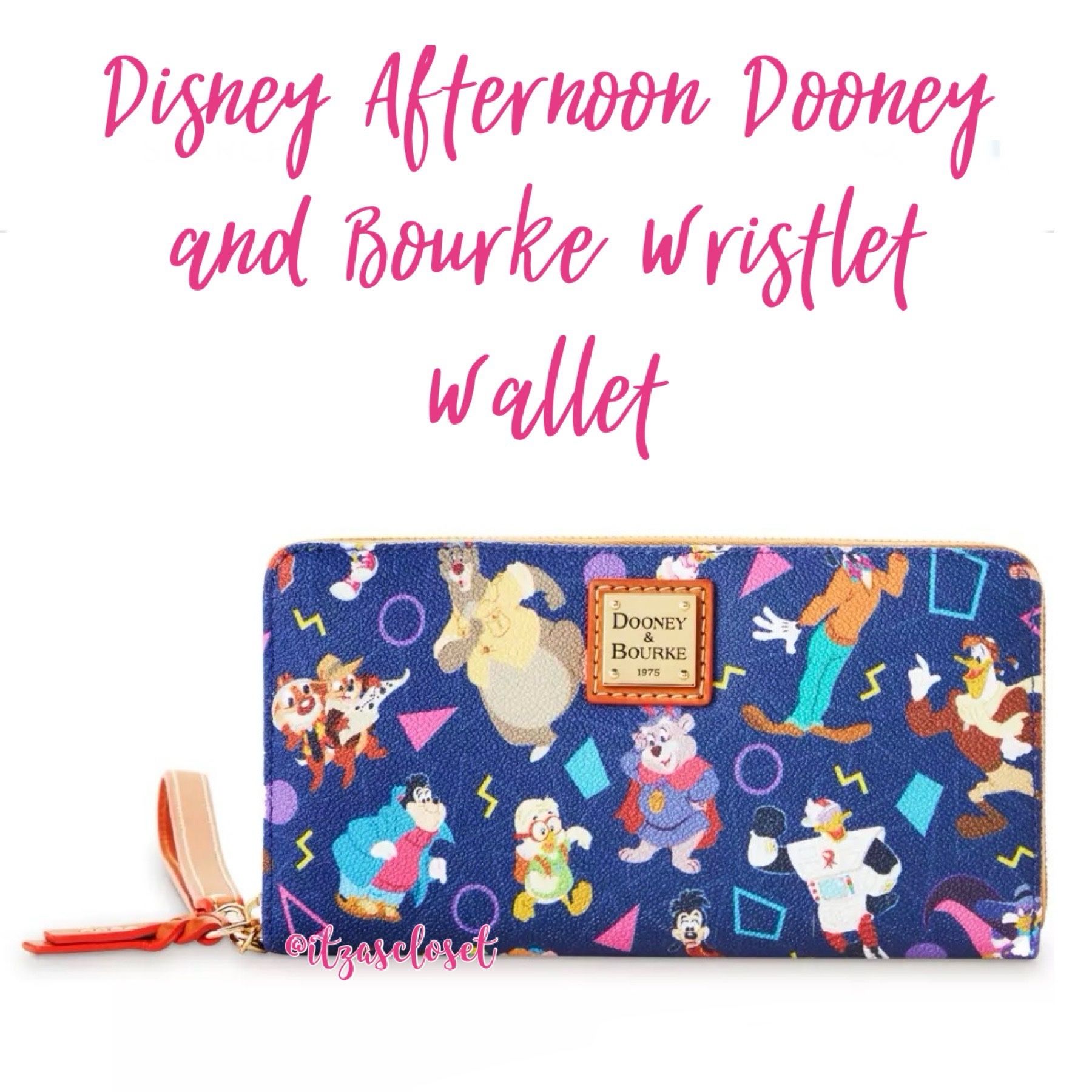 Disney Afternoon Dooney & Bourke Wristlet Wallet by Cortney Williams 90s