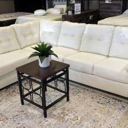 DONLEN White Air Leather Sectional Livingroom Set
🔸Furniture Couch Sofa 