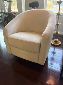 White rocking accent chair
