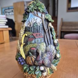 Resin Carved Pumpkin