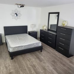  Brand New Queen Bedroom Set with Mattress / Juego de Cuarto Nuevo a Estrenar con Colchon …. Fast 🚚