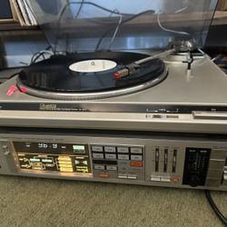 80s Vintage Technics SL-QD2 Turntable SA-450 Receiver