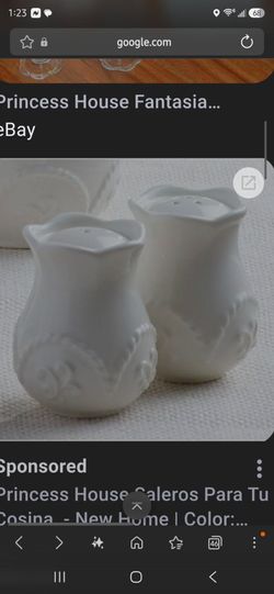 Princess House Fantasia Salt and Pepper Shakers