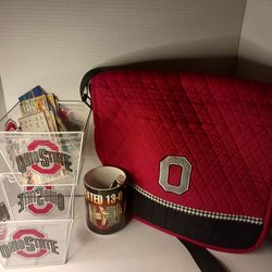 Ohio state laptop bag and misc items