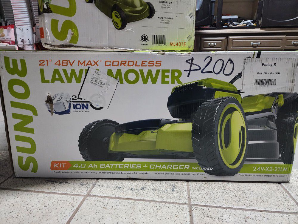 New 48v Cordless Lawn Mower $200