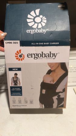Ergobaby All Carry Positions SoftTouch Cotton Baby Carrier with Enhanced Lumbar Support (7-45 lb), Omni Dream, Onyx Black & Embrace Cozy Newborn Baby 