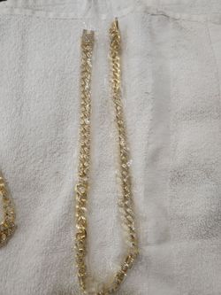 Gold plated & silver chain