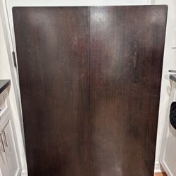 Table (with leaf) and Two Chairs