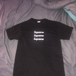 Supreme x Ass Pizza Triple Box Logo Tee Black