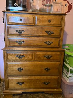 Tall Wooden Chest of Drawers