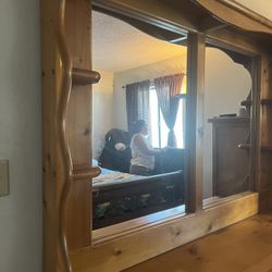 Solid 9 Drawer Dresser And Mirror 