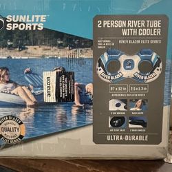 2 person river tube with cooler