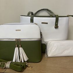 Brand New Women Fashion Handbags, Wallet, Tote Bag Shoulder Bag Set 3pcs.